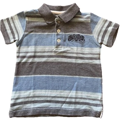 Quiksilver Multi-Colored Striped Collared Polo Shirt Infant Boys Size 18 Months - Image 1 of 4