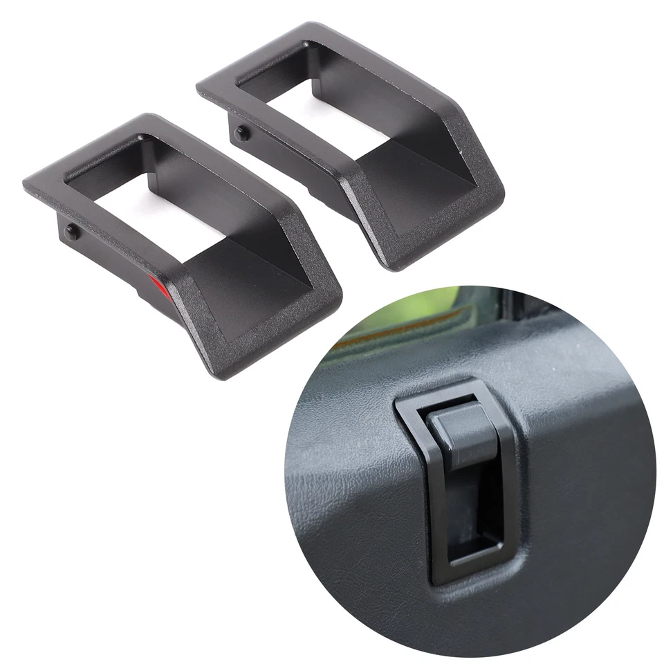 Cerradura de puerta de aluminio negro bisel Konb 2 piezas para Land Rover Defender 2004-2018 Foto 1 de 4