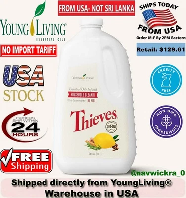 Limpiador doméstico Young Living Thieves, 64 fl oz - ¡Nuevo en caja! ❗Vendedor de EE. UU.❗ Foto 1 de 3