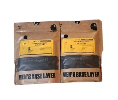 Juego de 2 pantalones Carhartt Force para hombre peso medio waffle capa base negro 2XL Foto 1 de 4