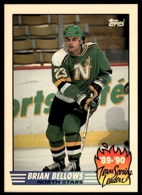 1990 Topps #15  Brian Bellows  Team Scoring Leaders      Minnesota North Stars - Image 1 of 2