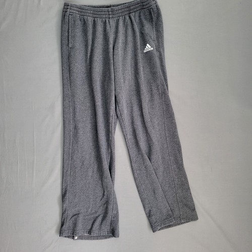 Felpa Adidas donna media M vita media alla caviglia bottoni a pressione maglia cotone grigio