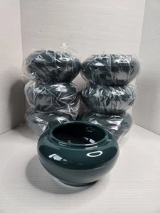 7 cuencos centro de mesa de plástico redondo verde cazador jarrones plato hágalo usted mismo fiesta boda - Imagen 1 de 8