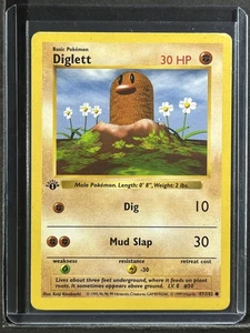 Diglett #047/102 Base Set 1st Edition 250001 - Picture 1 of 2