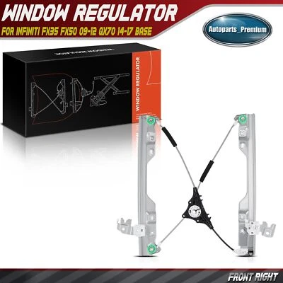 Power Window Regulator for Infiniti FX35 FX50 09-12 QX70 14-17 Base Front Right - Image 1 of 4