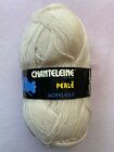 VINTAGE Chanteleine Perle Acryl beige Garn, 50 g/310 Yards. Made in France.