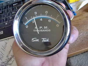 vintage 1970s SUN electric corporation ST-602 blue line tach tachometer gasser - Bild 1 von 3