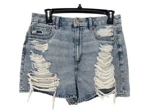 American Eagle Women's Distressed Curvy Mom Shorts Size 6 - Picture 1 of 5