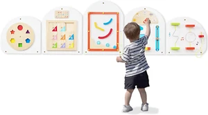 ® Cloud Montessori Busy Board, Sensory Board, Interactive Toys, Wooden Toys, Lea - Picture 1 of 6
