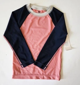 Tea Collection 4 NWT Boys Pink Navy Raglan Swim Shirt Rash Guard Top BA1-29 - Picture 1 of 4