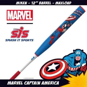 Polímero afeitado laminado Miken Marvel Capitán América 12" Maxload USSSA MSU3CAL - Imagen 1 de 2