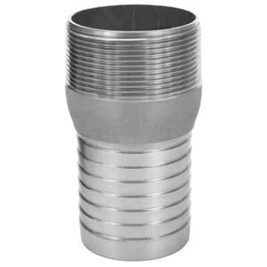 Combination (KC) Nipple Fitting, 1/2" Hose Shank x 1/2" Male NPT, Stainless S... - Picture 1 of 1