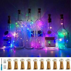 LoveNite Wine Bottle Lights with Cork 10 Pack Battery Operated LED Cork Shape...