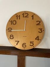 karlsson back 2 basic wood engraved wall clock
