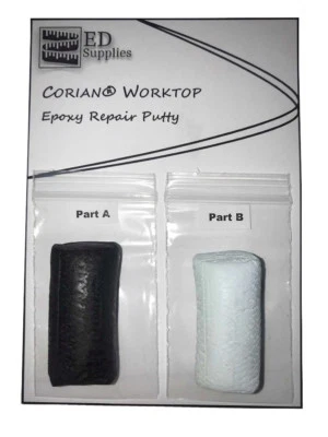 ED SUPPLIES 38G Dark Grey. Corian® Sink & Worktop Epoxy Repair Putty – Broken, Chip & Crack.