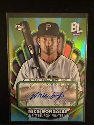 2024 Topps Big League Nick Gonzales RC Opening Act Auto Pirates OAA-NG - Image 1 of 2