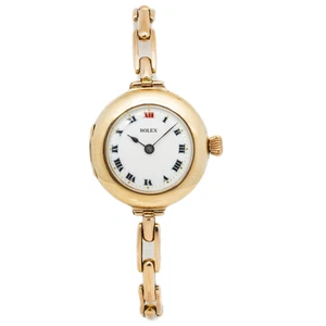 Rolex Officer WW1 1920's Rare Vintage Ladies 9k Rose Gold Movement Manual 28mm - Picture 1 of 6