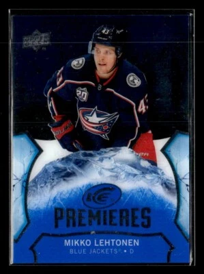 Mikko Lehtonen 2021-22 Upper Deck UD Ice Premiers /1299 Blue Jackets - Image 1 of 2