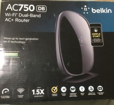 Belkin AC750 DB 433 Mbps 4-Port 10/100 Wireless AC Router (F9K1116) 