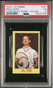 1970 Panini Campioni Dello Sport #331 Rod Laver Rookie Card RC PSA 5 EX Valida - Picture 1 of 2