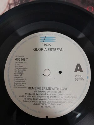 Gloria Estefan  - Remember me with love/Your love is bad for me on Epic label.  - Image 1 of 3