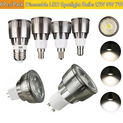 6x Dimmable Cob Led Spotlight Degree 12V Bedroom E14 Room Bulbs E12 Lampu 9W - Image 1 of 4