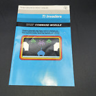 TEXAS INSTRUMENTS TI INVADERS (SPACE INVADERS) game Command Manual 1981