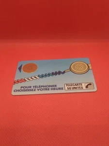 TELECARD CARTE TELEPHONIQUE PUCE RONDE CARD PHONE 50UNITES CHOISISSE VOTRE HEURE - Foto 1 di 4