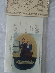 SHARON HOLMBERG VICTORIAN COUPLE IN BLUE PAINTING PATTERN - Picture 1 of 3