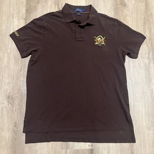 Polo Ralph Lauren vestibilità classica polo corsa cavalli logo marrone uomo taglia large - Foto 1 di 6