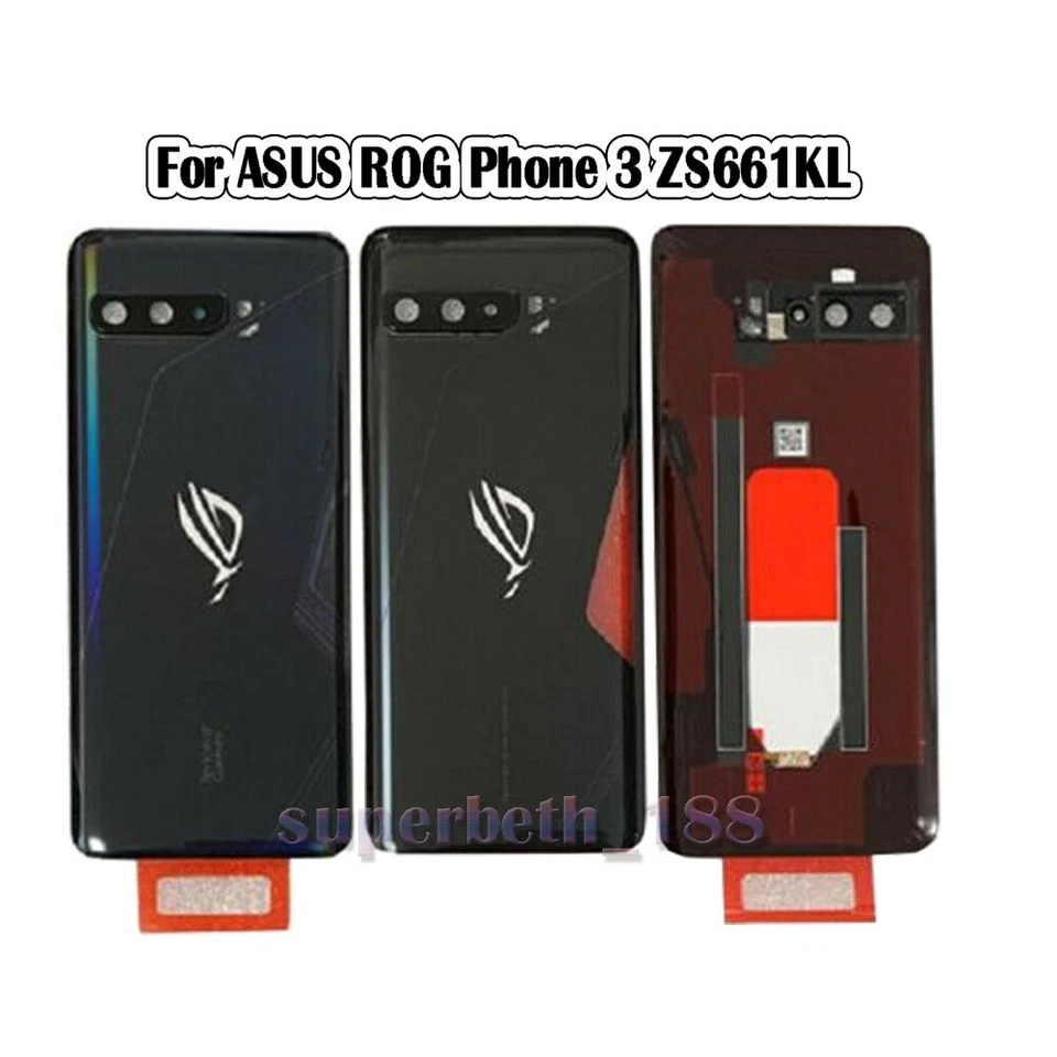 Battery Back Cover Housing Door Case Glass Replace For Asus ROG Phone 3 ZS661KL - Image 1 of 1
