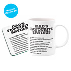 Dad's Favourite Sayings 1 Mug Gift Idea for Dad Father's Day Christmas Present