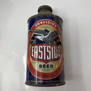 EASTSIDE BEER Zobelein's  1947 empty CONE TOP BEER CAN Un Opened, Damaged Rusted - Picture 1 of 13