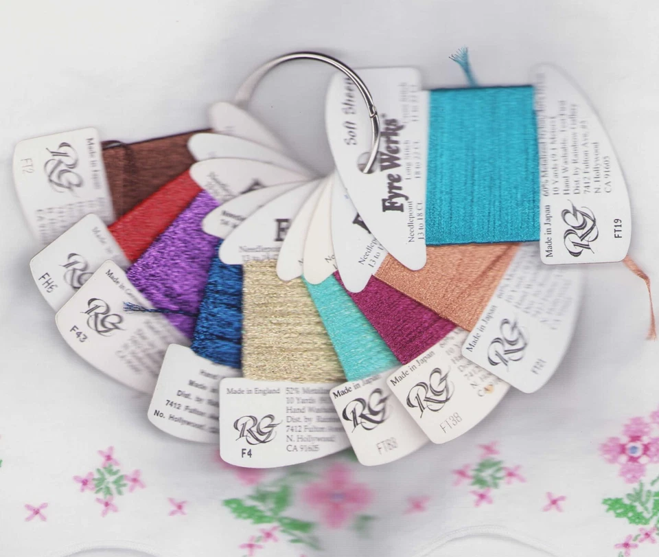 Fyre Werks Ribbon Soft Sheen Rainbow Gallery Cross Stitch Needlepoint Choice - Image 1 of 1