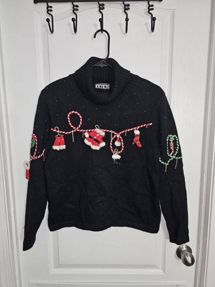 Suéter Berek 2 Takako Sakon Lujo Con Cuentas Navidad Vacaciones De Colección Talla M  Foto 1 de 4