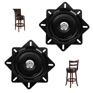 2 Pack 7 Inch Heavy Duty Bar Stool Swivel for Recliner Chair Square Swivel Me... - Picture 1 of 7