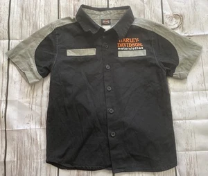Harley-Davidson Motorcycles HD Legend Button Up Shirt Kids Toddler Size 6 Biker - Picture 1 of 7