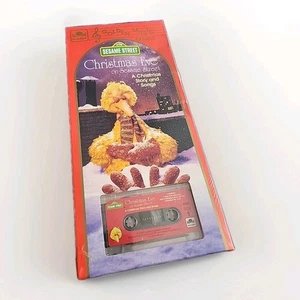 Cassette vintage 1980 Big Bird Nochebuena en Plaza Sésamo cuento y canciones difícil de encontrar - Imagen 1 de 10