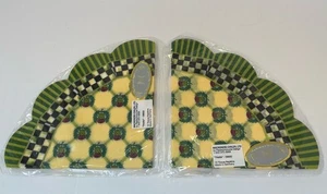 2 servilletas de papel de cardo Mackenzie Childs con forma de abanico nuevas en paquete - Imagen 1 de 6