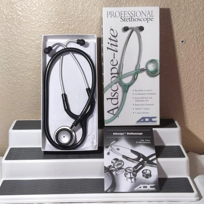 ADC AdScope Lite Stethoscope- Light Blue -609BK- 22" New In box w Manual +++ - Image 1 of 4