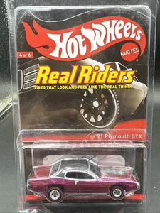 2012 Hot Wheels REAL RIDERS 71 PLYMOUTH GTX purple black 02288/04000 - Picture 1 of 4
