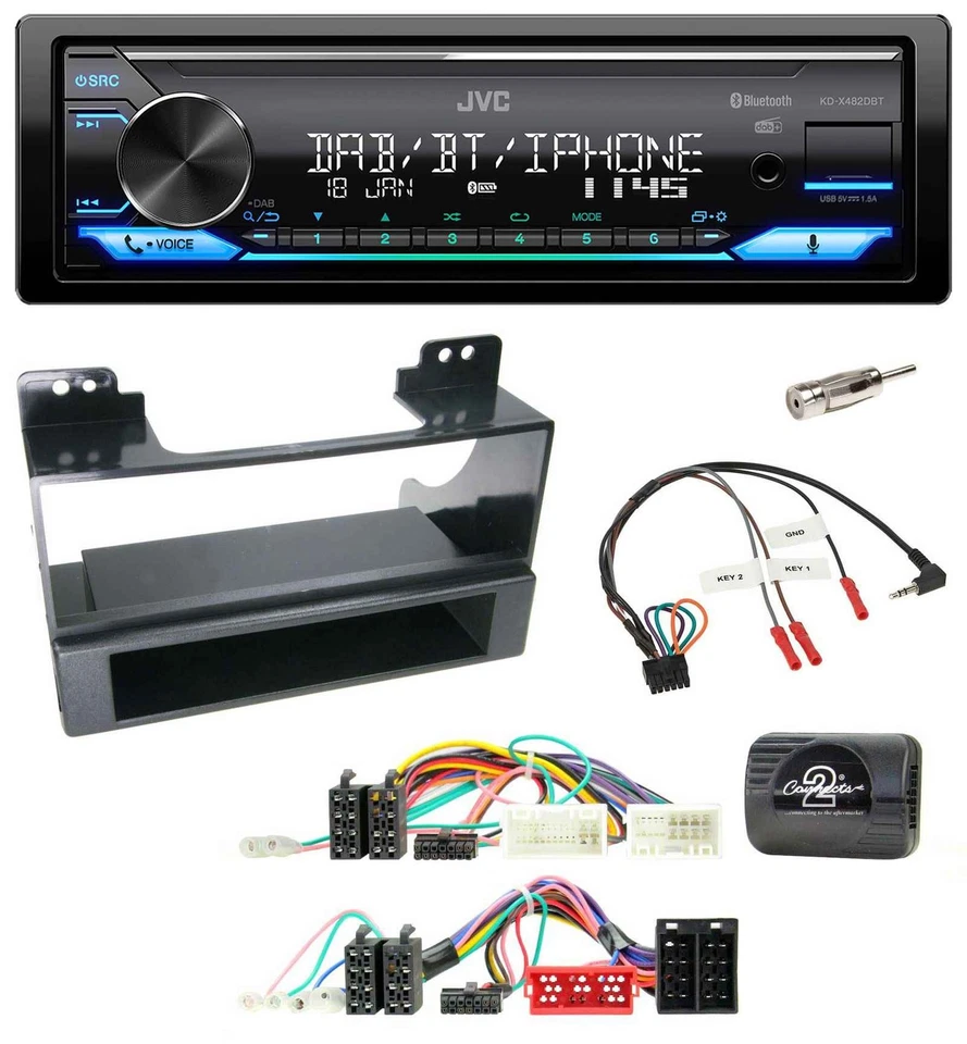 JVC Bluetooth DAB USB Lenkrad Autoradio für KIA Carnival II VQ 2006-2011 - Bild 1 von 4