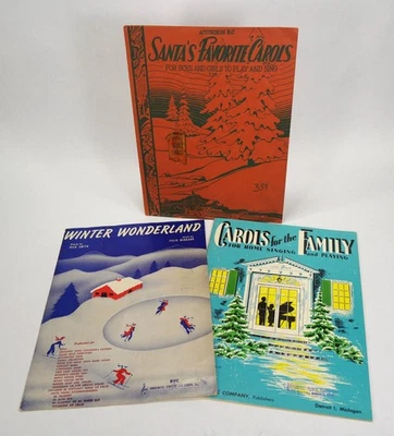 Lote De Colección De 3 Partituras De Navidad - 1934/1942/1951 - Piano/Acordeán/Voz Foto 1 de 4