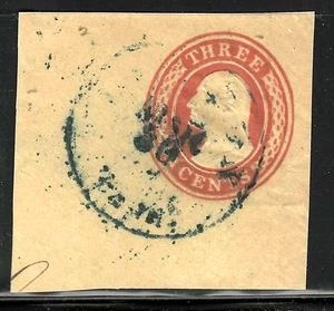 Untyped 3 Cent Washington Postal Stationary Corner 1850-60's US 81B33 - Picture 1 of 2