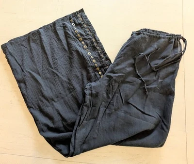 Jantzen Side Slit Drawstring Cover Up Pants- Navy Blue Size L - Image 1 of 4