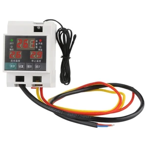DIN Rail Mountable Thermostat Precisions Triple Display Temperature Controller - Picture 1 of 8