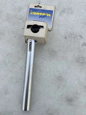 Tija de sillín de carretera Control Tech plateada 27,2/235 mm vintage hecha en EE. UU. Foto 1 de 4