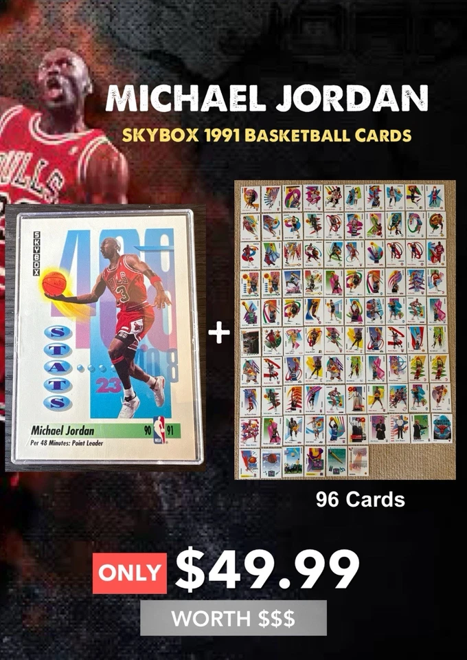 1991 SKYBOX Basketball Cards MICHAEL JORDAN — 第 1/4 张图片