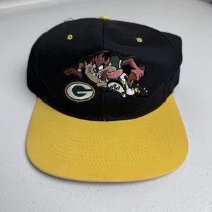 Cappello vintage Green Bay Packers Taz Looney Tunes snapback retro calcio NFL anni 90 - Foto 1 di 3