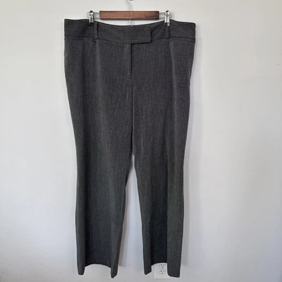 Charter Club Slim It Up Pants Women’s 18W Straight Houndstooth Gray Dress Pants - Image 1 of 4